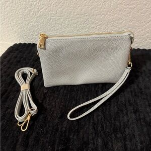 Chic Light Gray Crossbody Bag